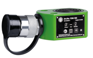LOW HEIGHT CYLINDERS SINGLE-ACTING FLAT DESIGN, 10 TO., HUB 12 MM