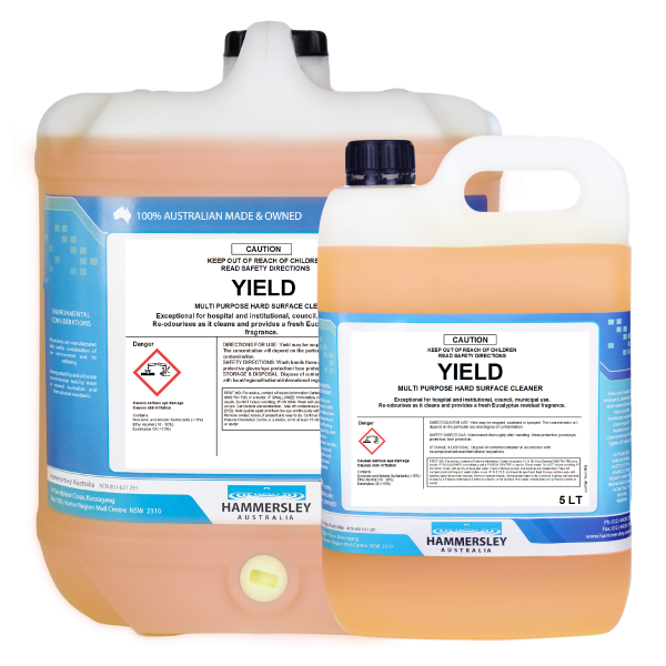 Yield - Cleaner/Disinfectant/Deodoriser/Environmental Control Agent - 5 LT - Pack of 4