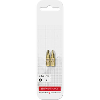 PB Swiss C6 190 CN2 PrecisionBits for Phillips PH2 Screws 2 Pce in Skin Pack