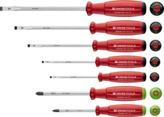 PB Swiss 8251.P SwissGrip Screwdriver 7 Pce Set Slotted & Pozidriv