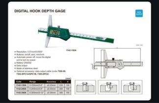 DIGITAL HOOK DEPTH GAGE (base length 100mm)