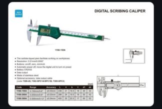 DIGITAL SCRIBING CALIPER - INSIZE 1166-200A 0-200mm / 0-8"