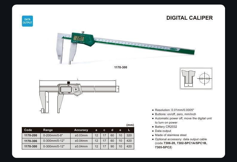 DIGITAL CALIPER (jaw length 60mm)