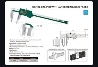 DIGITAL CALIPER WITH LARGE MEASURING FACES