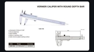 VERNIER CALIPER WITH ROUND DEPTH BAR
