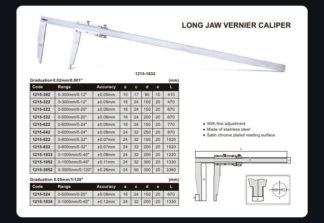 LONG JAW VERNIER CALIPER (jaw length 200mm)