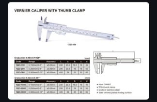 VERNIER CALIPER WITH THUMB CLAMP