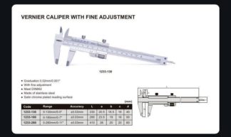 VERNIER CALIPER WITH FINE ADJUSTMENT