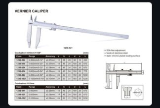 VERNIER CALIPER (jaw length 150mm/5.9")