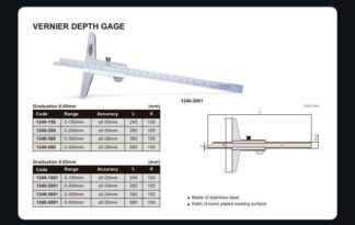 VERNIER DEPTH GAGE (base length 100mm)