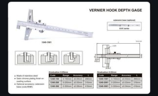 VERNIER HOOK DEPTH GAGE