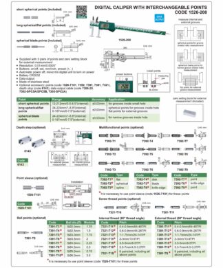 DIGITAL CALIPER WITH INTERCHANGEABLE POINTS