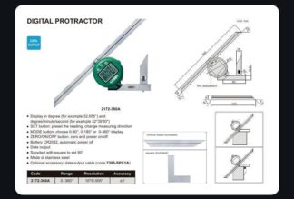 DIGITAL DEGREE PROTRACTOR - INSIZE 2172-360 0-360