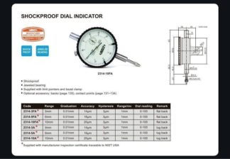 SHOCKPROOF DIAL INDICATOR (lug back)