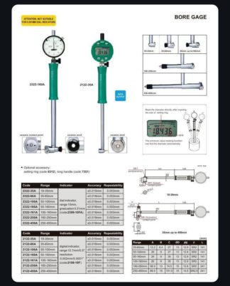 BORE GAGE (setting ring is not included)
