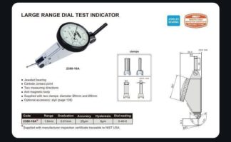 LARGE RANGE DIAL TEST INDICATOR | 0 - 1.6mm x 0.01mm | INSIZE 2386-16