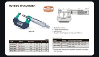 OUTSIDE MICROMETER SET