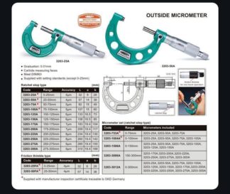 OUTSIDE MICROMETER - Insize 3203-12A 11-12"