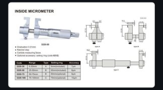 INSIDE MICROMETER - Insize 3220-2 1-2"