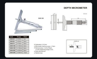 DEPTH MICROMETER - INSIZE 3240-6 0-6"