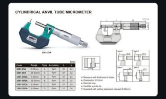 CYLINDRICAL ANVIL TUBE MICROMETER (8xΦ1.8mm)
