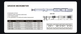 GROOVE MICROMETER - INSIZE 3287-4 3-4"