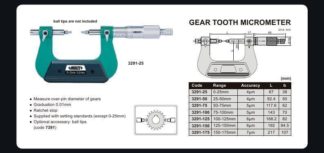 GEAR TOOTH MICROMETER - INSIZE 3291-1 0-1"