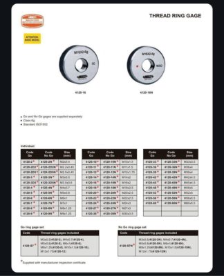 THREAD RING GAGE, 6g, No Go, ISO 1502