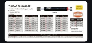 THREAD PLUG GAGE 6H, Go and No Go, ISO 1502