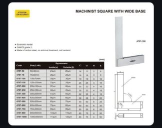 MACHINIST SQUARE WITH WIDE BASE (DIN875 grade 2)