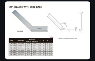 135 DEGREE SQUARE - INSIZE 4754-3100 100X70mm