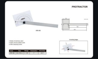 180 DEGREE PROTRACTOR - INSIZE 4781-85