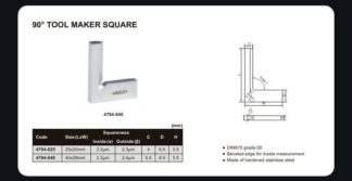 90° TOOL MAKER SQUARE (DIN875 grade 00)