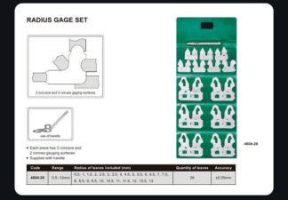 RADIUS GAUGE SET - INSIZE 4804-25E 1/64-1/2"