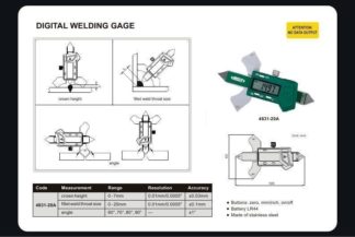 DIGITAL WELDING GAUGE - INSIZE 4831-20