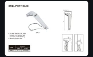 DRILL POINT GAGE