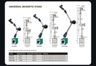 UNIVERSAL MAGNETIC BASE - INSIZE 6210-80E 176Lbf