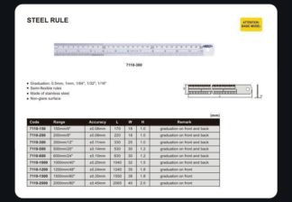 STAINLESS STEEL RULE - INSIZE 7110-150 150mm / 6"