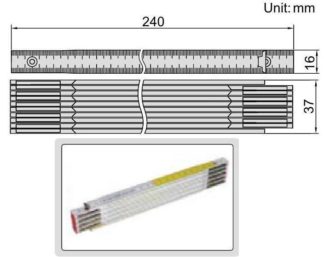 FOLDING RULE - INSIZE 7124-210 2m
