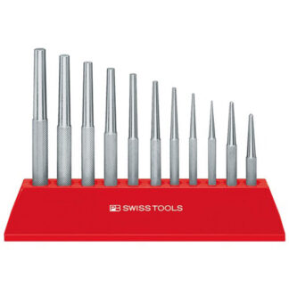 PB Swiss 720.H Safety Drift Punch & Pin Punch Knurled 11 Pce Set in Table Stand