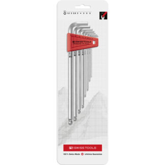 PB Swiss 8 Pce Metric Long Arm Ball End Hex Key L-Wrench Set in Skin Pack