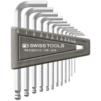PB Swiss 12 Pce Imperial Ball End Hex Key Set (1/2"-5/16")