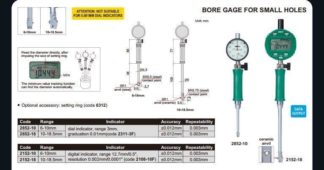 DIGITAL BORE GAGE FOR SMALL HOLES (setting ring is not included)