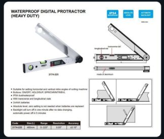 WATERPROOF DIGITAL PROTRACTOR (HEAVY DUTY)