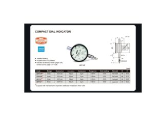 COMPACT DIAL INDICATOR (flat back)