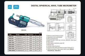 DIGITAL SPHERICAL ANVIL TUBE MICROMETER (flat spindle tip)